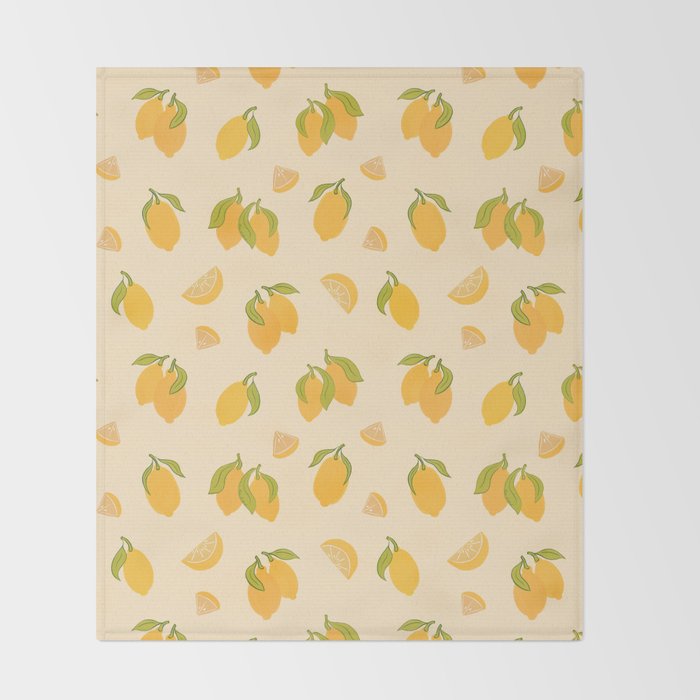 Amalfi Coast Lemons Throw Blanket Gallery Image 2