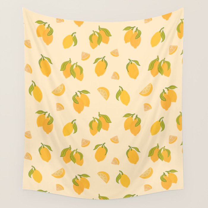 Amalfi Coast Lemons Wall Tapestry Gallery Image 1