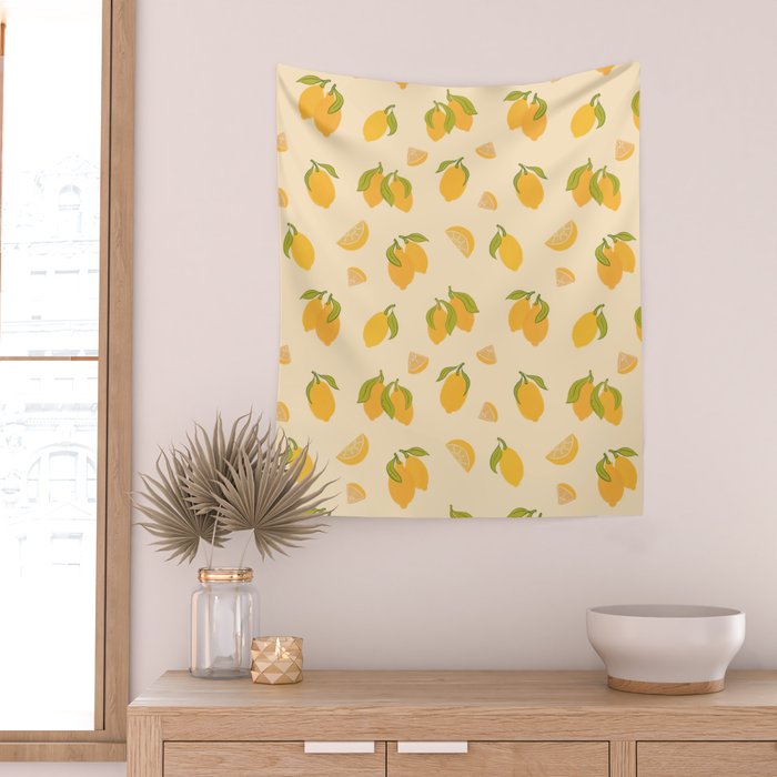Amalfi Coast Lemons Wall Tapestry Gallery Image 2