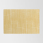 Rustic Abstract Stripes, Yellow and White Rug Gallery Image 2