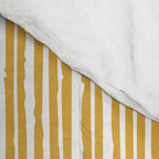 Rustic Abstract Stripes, Yellow and White Comforter Gallery Image 4