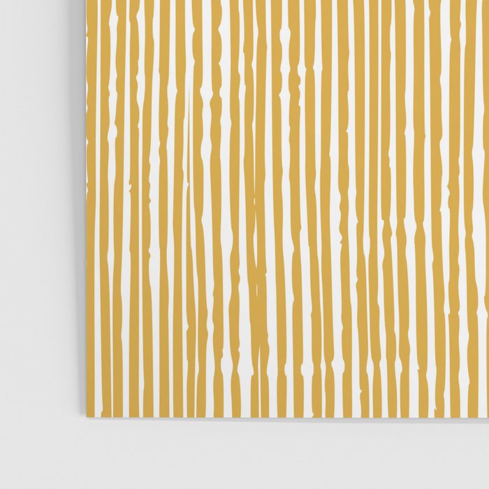 Rustic Abstract Stripes, Yellow and White Poster Gallery Image 3