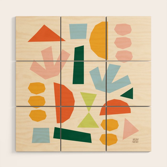 Geometrical abstract  Wood Wall Art Gallery Image 1