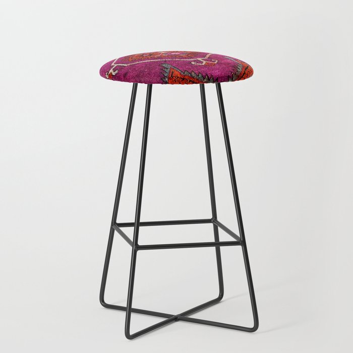 vintage Moroccan carpet Stool Gallery Image 1