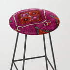 vintage Moroccan carpet Stool Gallery Image 2