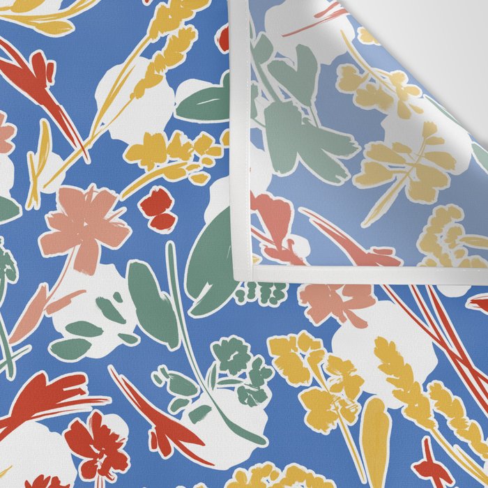 Wild colorful flowery meadow B Wall Tapestry Gallery Image 3