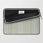 Fine Striped Pattern Vertical in Sage Green, Gray, Beige, and Cream Laptop Sleeve Gallery Image 2