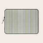 Fine Striped Pattern Vertical in Sage Green, Gray, Beige, and Cream Laptop Sleeve Gallery Image 1
