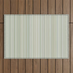 Fine Striped Pattern Vertical in Sage Green, Gray, Beige, and Cream Outdoor Rug Gallery Image 1