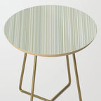 Fine Striped Pattern Vertical in Sage Green, Gray, Beige, and Cream Side Table Gallery Image 2