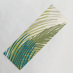 Green Palm Leaf Silhouettes Yoga Mat Gallery Image 1