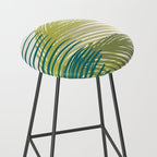 Green Palm Leaf Silhouettes Stool Gallery Image 2