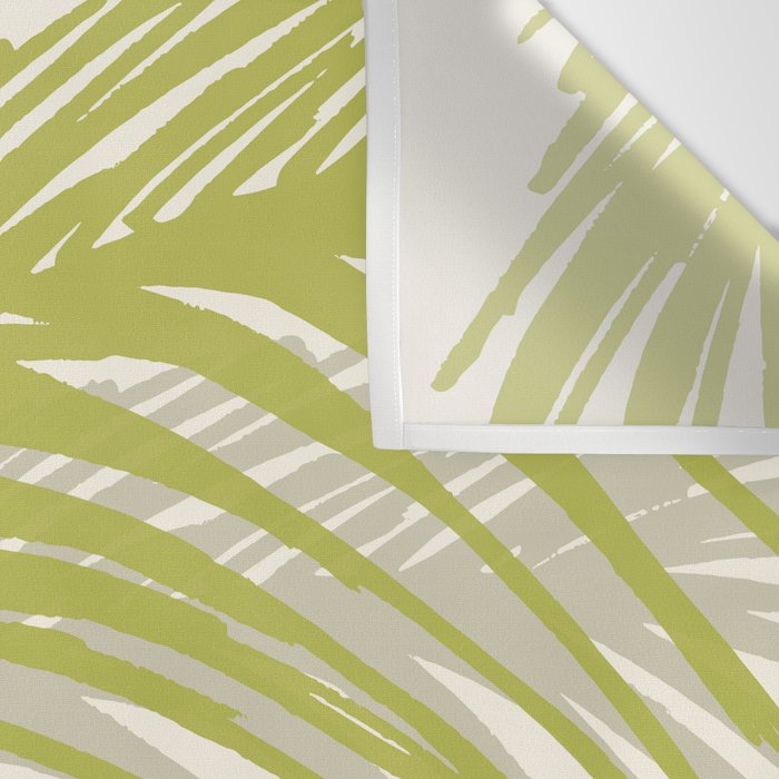 Green Palm Leaf Silhouettes Wall Tapestry Gallery Image 3