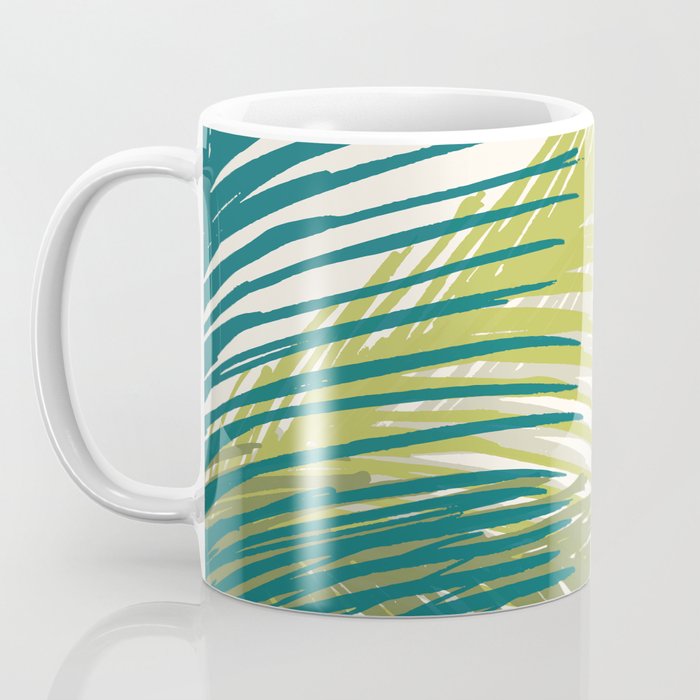 Green Palm Leaf Silhouettes Coffee Mug Gallery Image 3