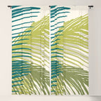 Green Palm Leaf Silhouettes Window Curtain Gallery Image 5
