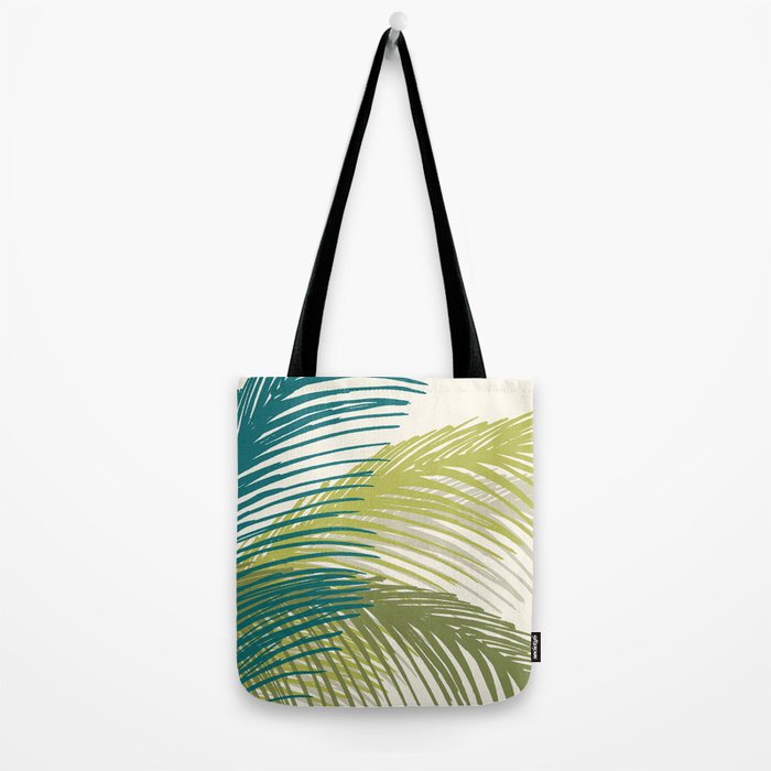 Green Palm Leaf Silhouettes Tote Bag Gallery Image 2