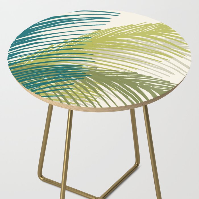 Green Palm Leaf Silhouettes Side Table Gallery Image 2