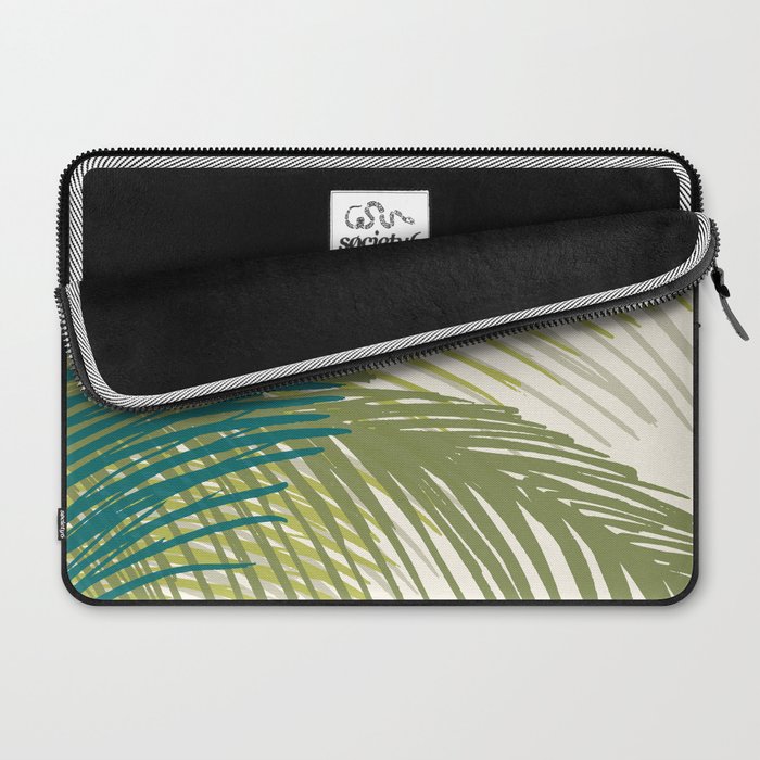 Green Palm Leaf Silhouettes Laptop Sleeve Gallery Image 2