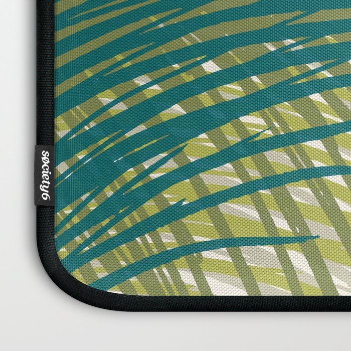 Green Palm Leaf Silhouettes Laptop Sleeve Gallery Image 3