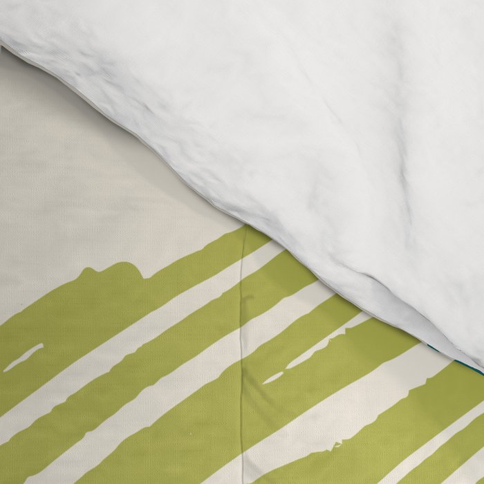 Green Palm Leaf Silhouettes Comforter Gallery Image 4