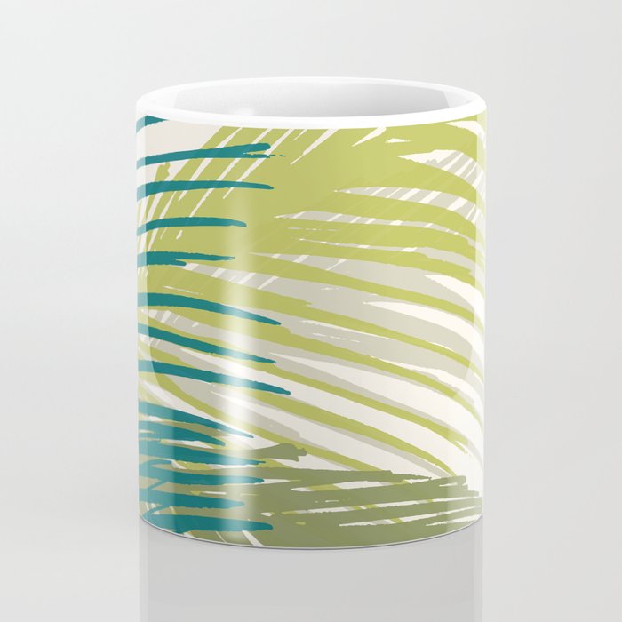 Green Palm Leaf Silhouettes Coffee Mug Gallery Image 4