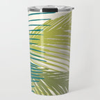 Green Palm Leaf Silhouettes Travel Mug Gallery Image 1