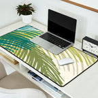 Green Palm Leaf Silhouettes Desk Mat Gallery Image 2