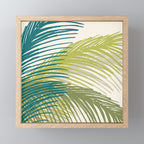 Green Palm Leaf Silhouettes Mini Art Print Gallery Image 1