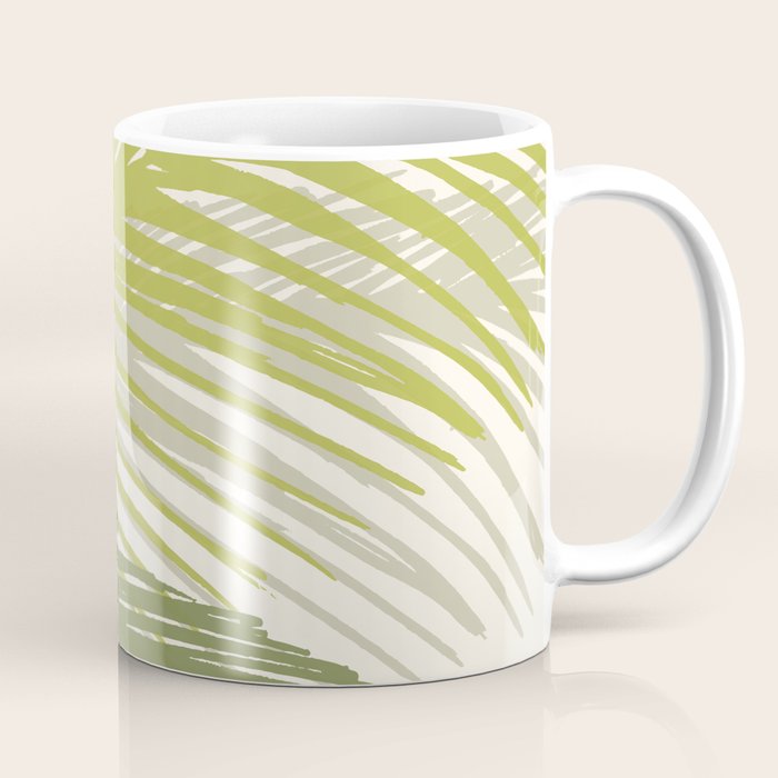Green Palm Leaf Silhouettes Coffee Mug Gallery Image 1