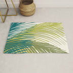 Green Palm Leaf Silhouettes Rug Gallery Image 1