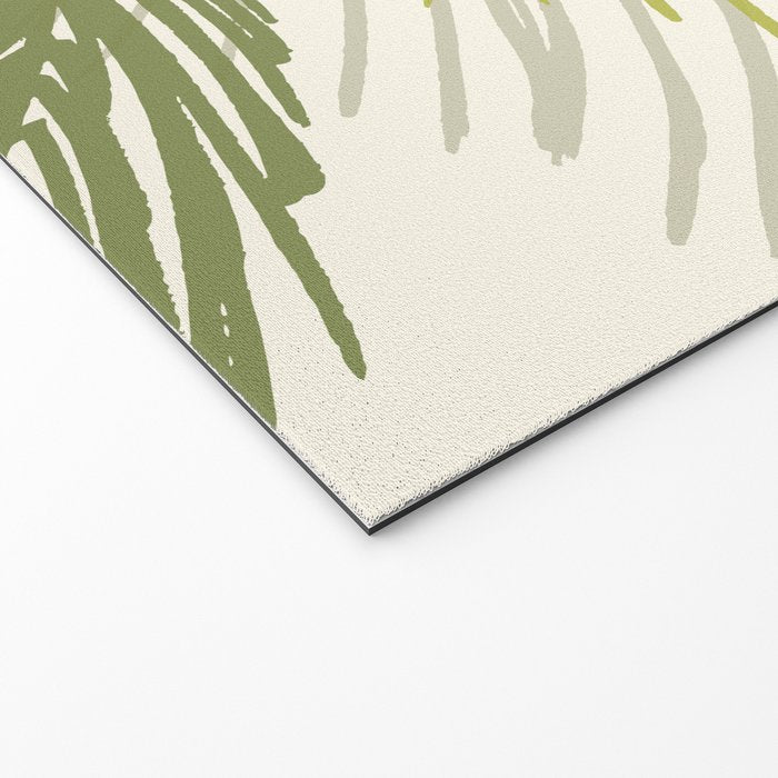 Green Palm Leaf Silhouettes Welcome Mat Gallery Image 2
