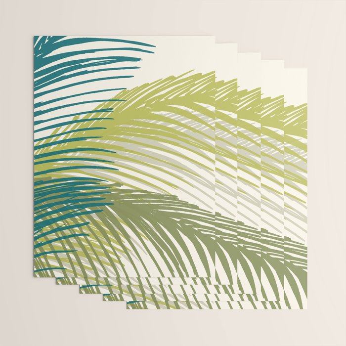 Green Palm Leaf Silhouettes Wrapping Paper Gallery Image 3