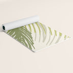 Green Palm Leaf Silhouettes Yoga Mat Gallery Image 2