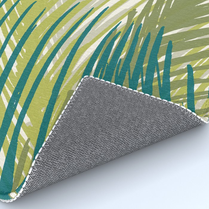 Green Palm Leaf Silhouettes Rug Gallery Image 4