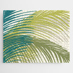Green Palm Leaf Silhouettes Jigsaw Puzzle Gallery Image 1