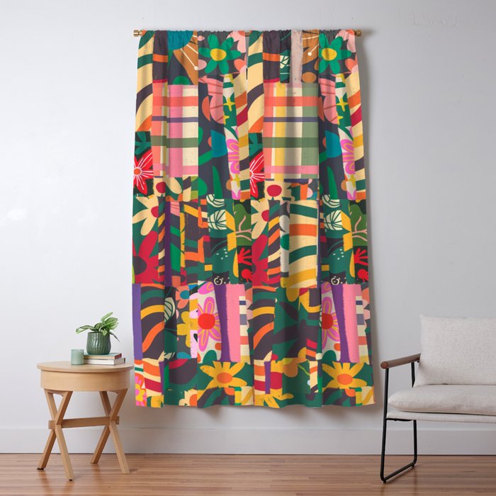 Patchwork #4 Window Curtain Gallery Image 1