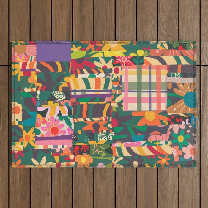 Patchwork #4 Outdoor Rug Gallery Image 1