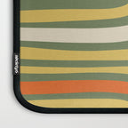 Retro Abstract Boho Confaab Vertical Pattern in Mossy Olive Green Orange Yellow Laptop Sleeve Gallery Image 3