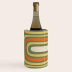 Retro Abstract Boho Confaab Vertical Pattern in Mossy Olive Green Orange Yellow Wine Chiller Gallery Image 3