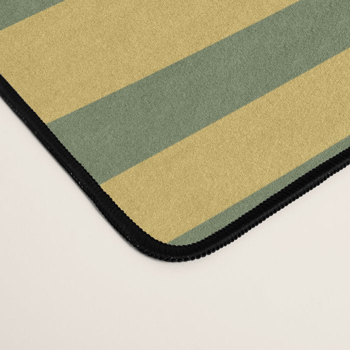 Retro Abstract Boho Confaab Vertical Pattern in Mossy Olive Green Orange Yellow Desk Mat Gallery Image 4