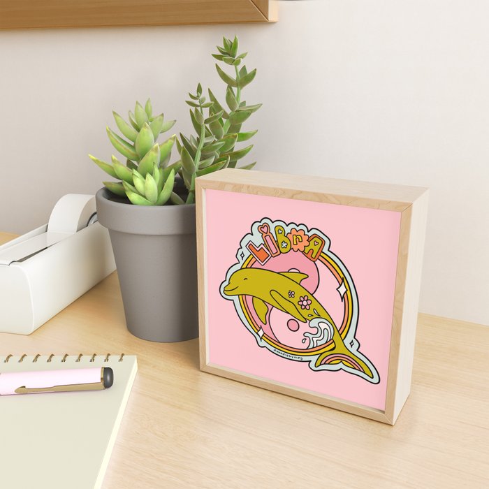 Libra Dolphin Mini Art Print Gallery Image 2