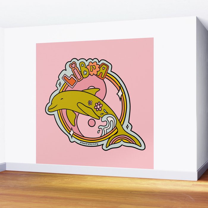 Libra Dolphin Wall Mural Gallery Image 2