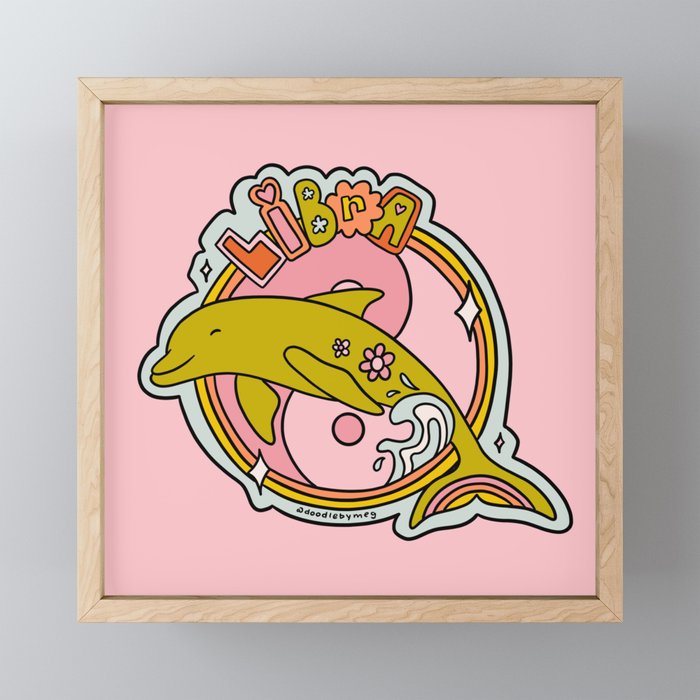 Libra Dolphin Mini Art Print Gallery Image 1