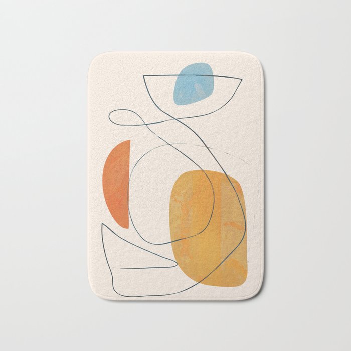 Abstract Line Art III Bath Mat Gallery Image 1