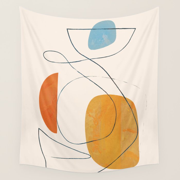 Abstract Line Art III Wall Tapestry Gallery Image 4