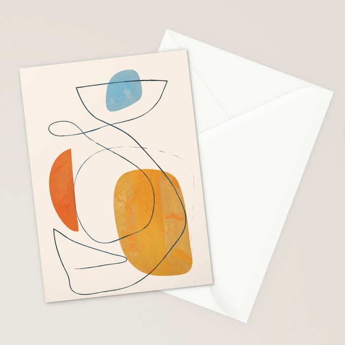 Abstract Line Art III Stationery Card Gallery Image 2