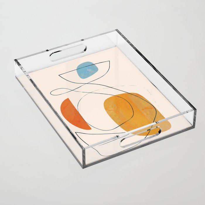 Abstract Line Art III Acrylic Tray Gallery Image 1