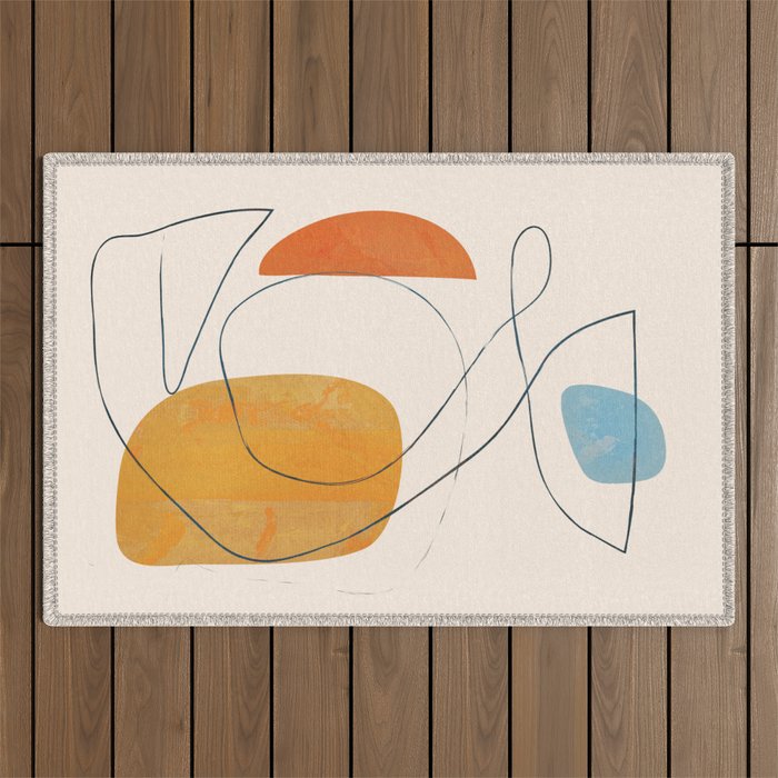 Abstract Line Art III Outdoor Rug Gallery Image 1