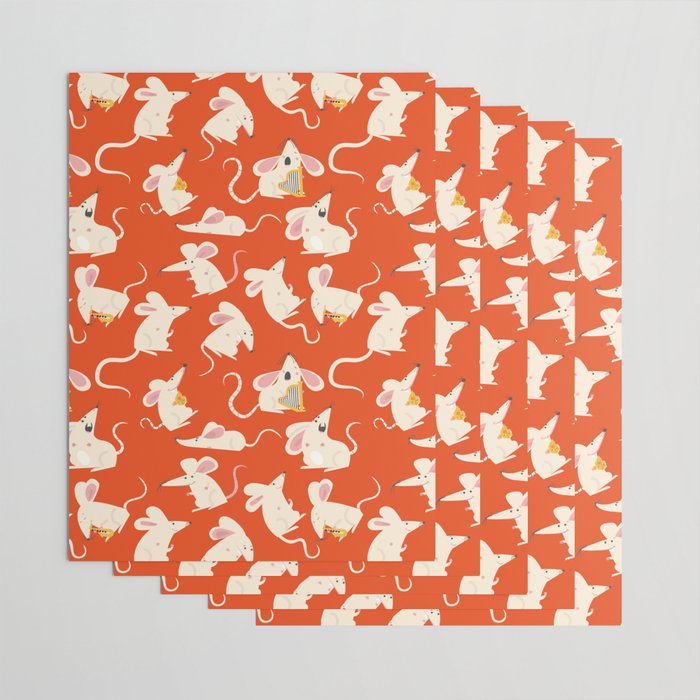Happy mice pattern Wrapping Paper Gallery Image 3