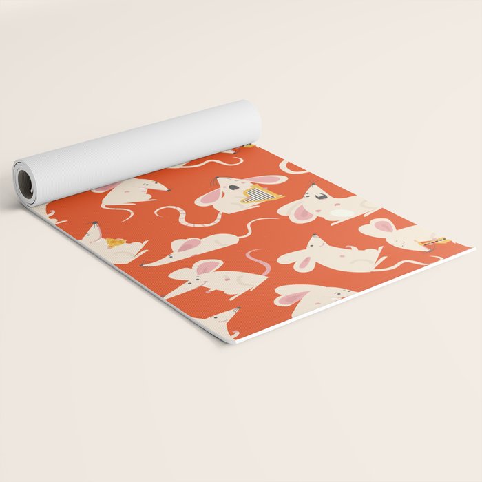 Happy mice pattern Yoga Mat Gallery Image 2